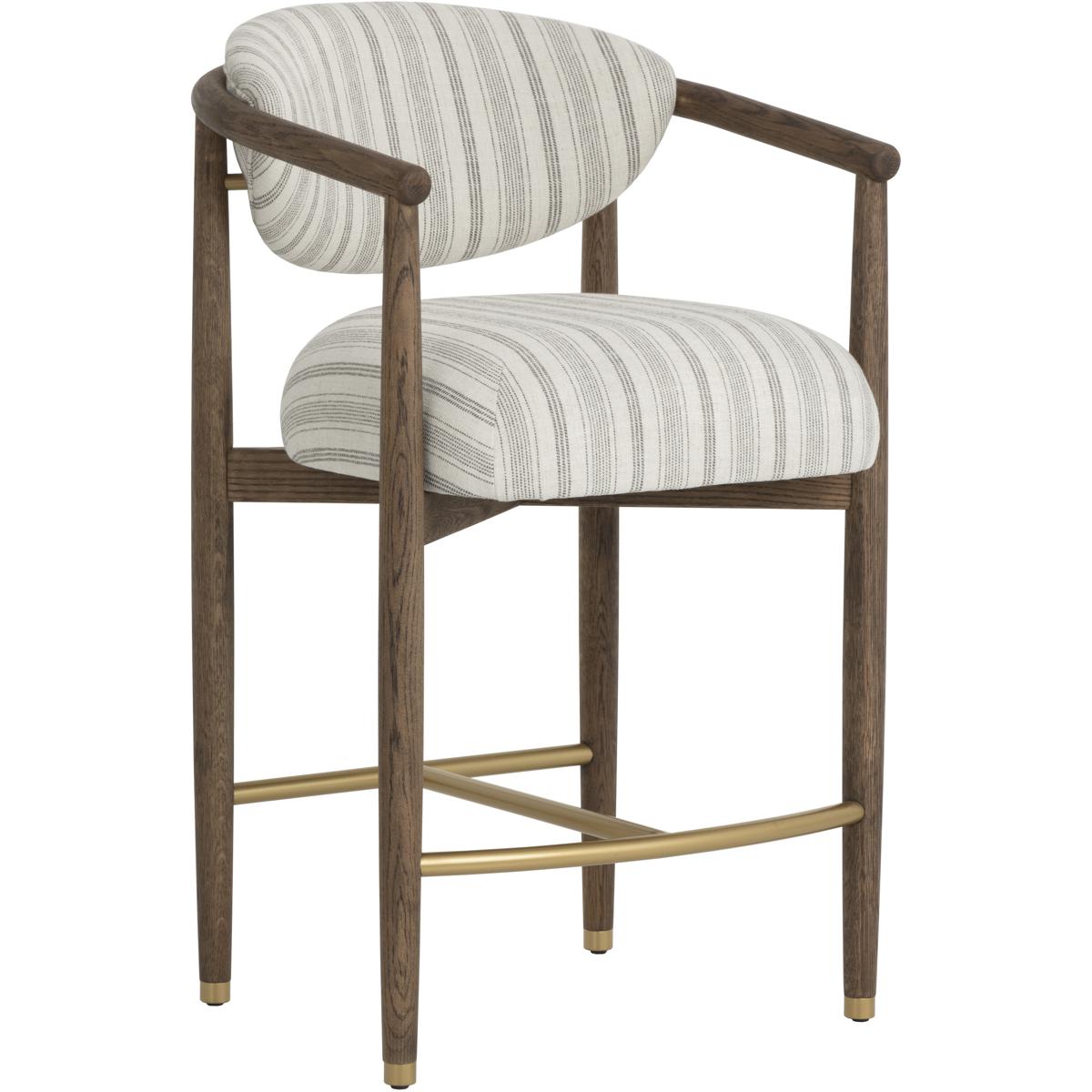SUNPAN 112742 Sigrid 36.25 inch Antique Brown / Gifford Script Counter Stool